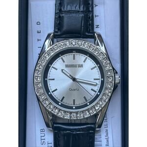 Manhattan By Croton Silver Tone Quartz Watch